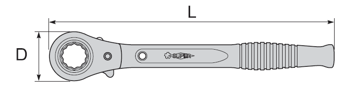 Super Tool SRG1721AV / AH / AG Cờ Lê Bánh Cóc Đôi Bằng Nhôm Với Rãnh ...