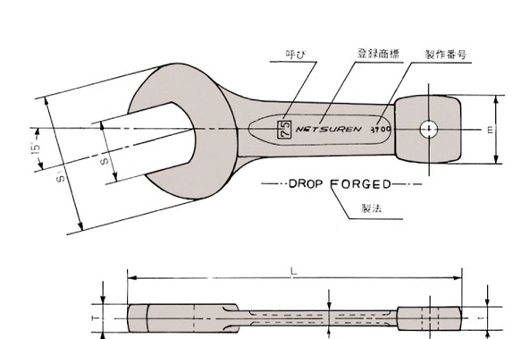 MIKI NETSUREN PO815 Single Sided Blow Spanner (55mm)