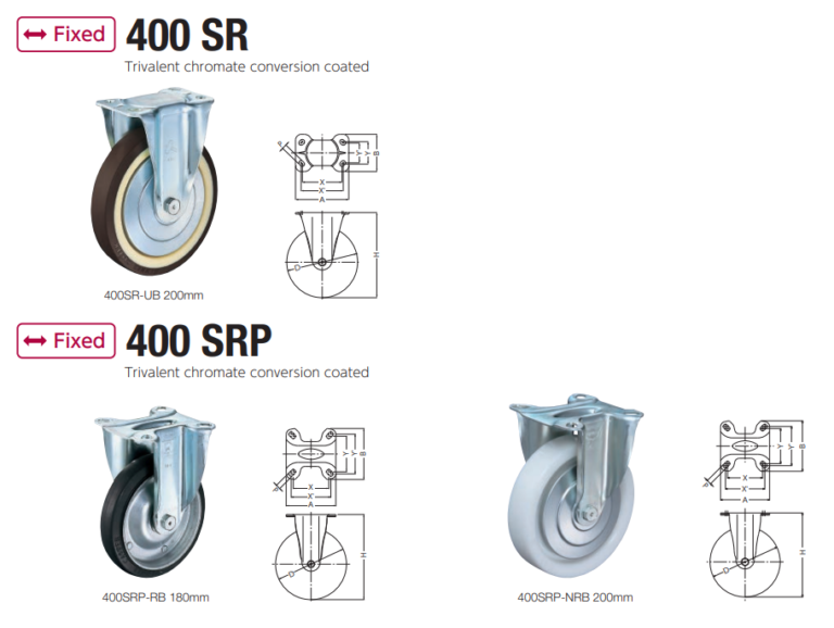 Hammer Caster 400SR/400SRP 180/200mm Caster | Kouei Japan Trading Co., Ltd.