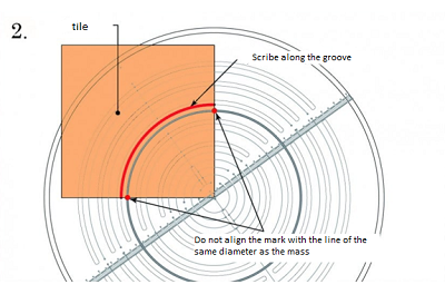 Joint Ruler Drawing Shimizu Tile Joint Ruler for Rainwater and Sewage Basins | Kouei Japan ...
