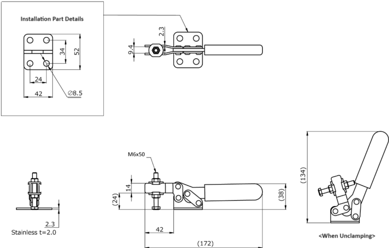 Kakuta No.38BS-2S Hold Down Clamp | Kouei Japan Trading | Get Quotation