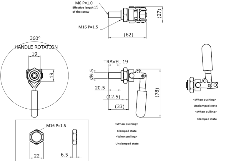 Kakuta No.FM50-2S Straight Line Clamp | Kouei Japan Trading | Get Quotation