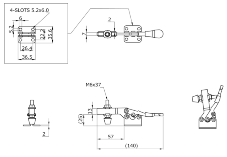 Kakuta No.HH350 Hold Down Clamp | Kouei Japan Trading | Get Quotation