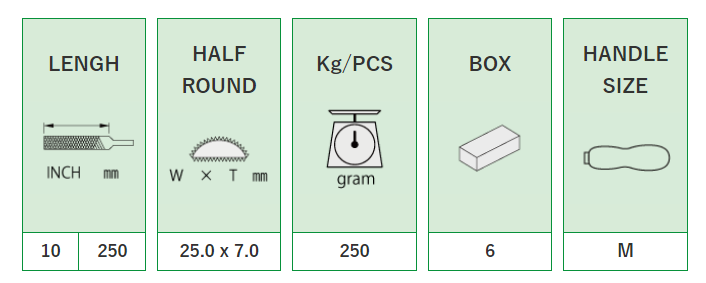 Half Round: BRHA2502, BRHA2503