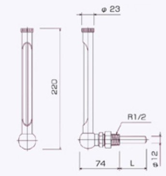 Yamamoto Keiki Round-Shaped Type Thermometer