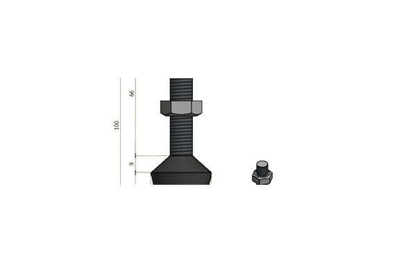 Kakuta Rubber Tip Bolt M12X66 Accessory