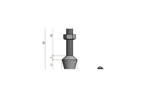 Kakuta Rubber Tip Bolt M8X50 Accessory