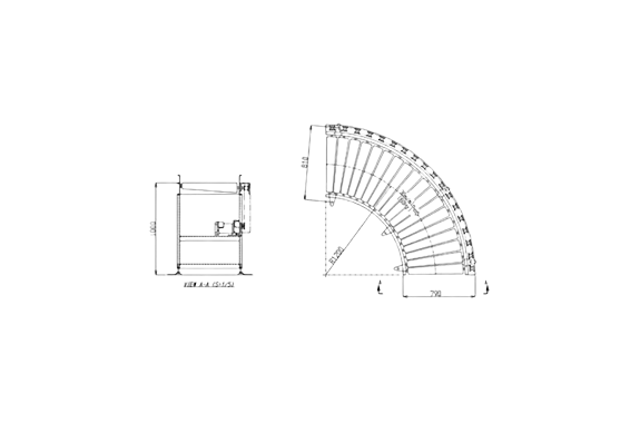 Newlong Industrial SB-C Curve Roller conveyor