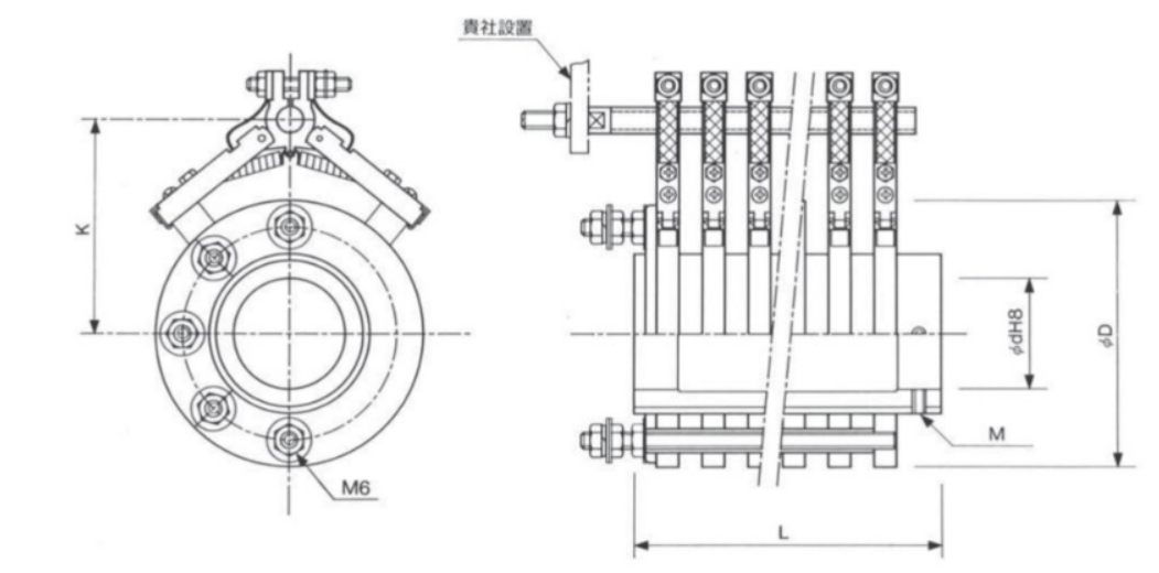 Kyoei Electric Co., Ltd. SRY36A Hollow Separated Type Slip Ring